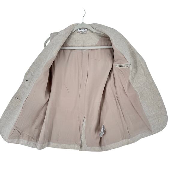Reformation Linen Vest Womens Size Small Neutral Office Oversized Lagom Chic - Picture 5 of 13